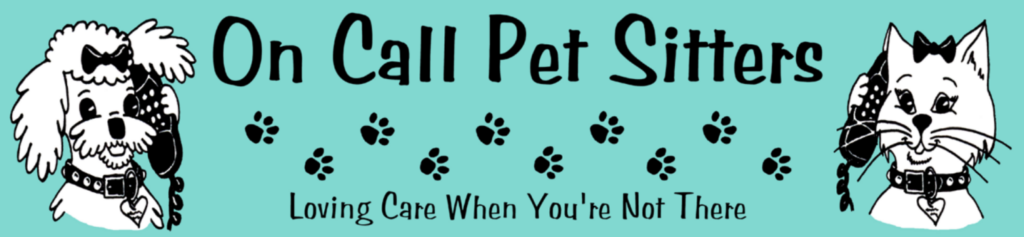 Pet sitters logo with dog and cat.